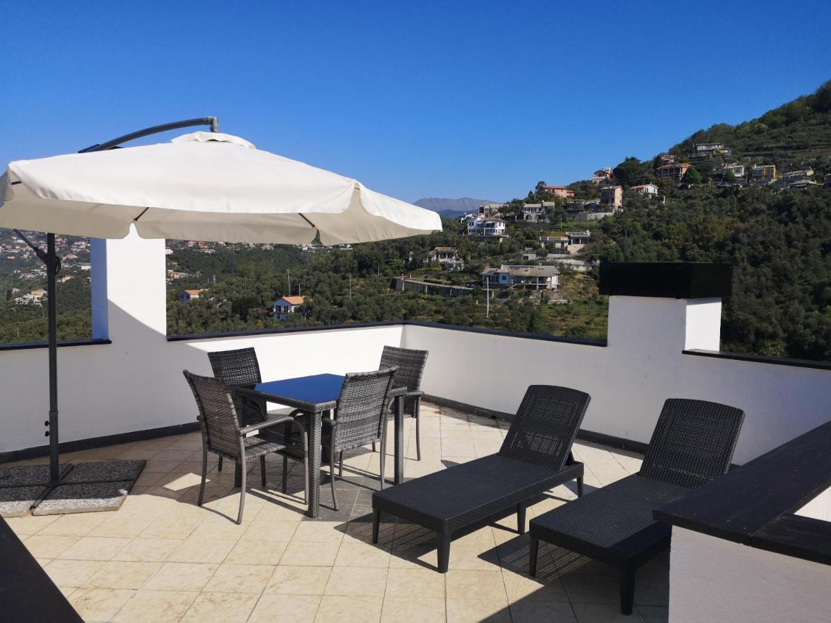 Вілла La Vivagna - Casa Vista Mare Tra Gli Ulivi Leivi Екстер'єр фото