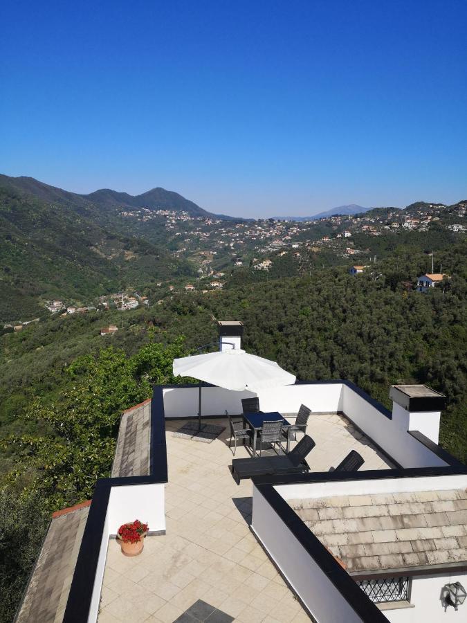 Вілла La Vivagna - Casa Vista Mare Tra Gli Ulivi Leivi Екстер'єр фото