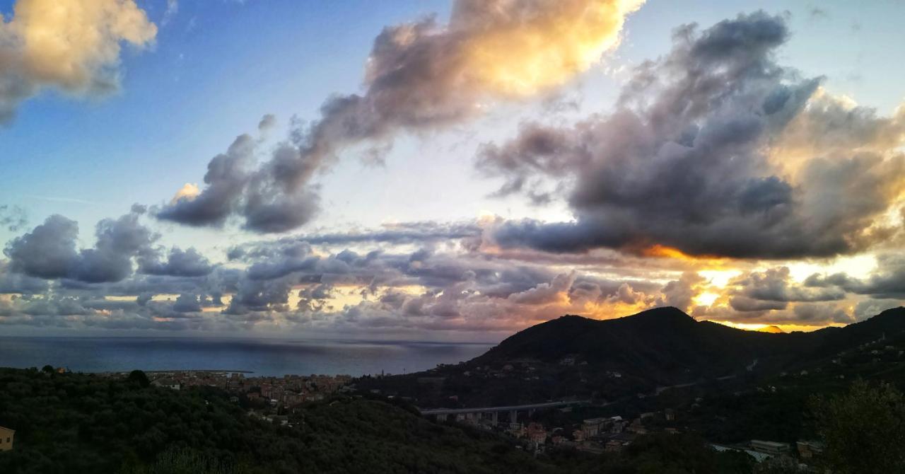 Вілла La Vivagna - Casa Vista Mare Tra Gli Ulivi Leivi Екстер'єр фото